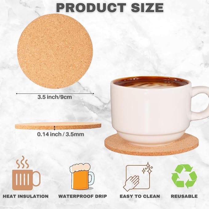 Cork Coasters for Drinks - Image 2