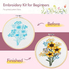 5 Pack embroidery kit for beginners Adults DIY Starter Kit, Sunflower Gifts for - Image 3