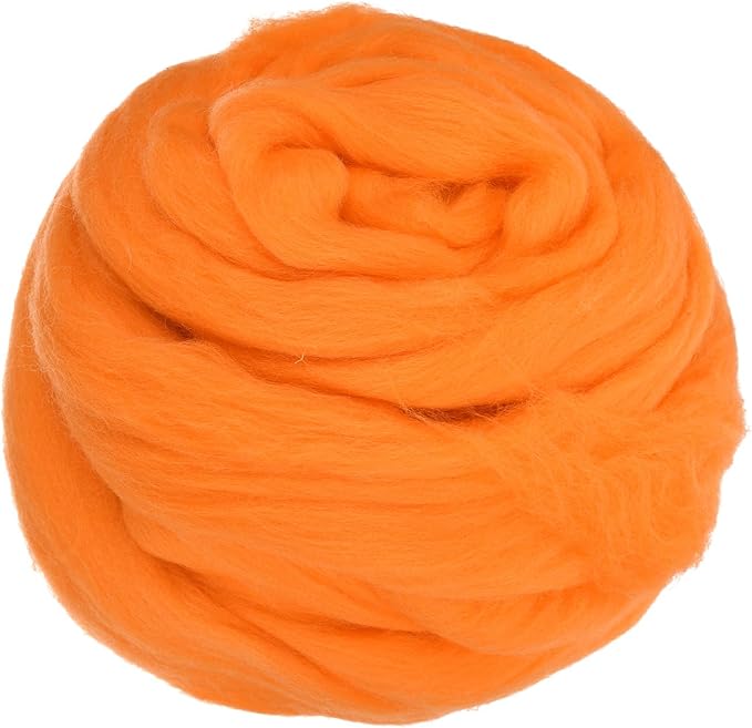 uxcell Needle Felting Wool, 8.5 Oz Nature Fibre Wool Yarn Roving by uxcell