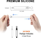 16Pcs 4.2" Silicone Cable Ties Cord Organizer - Image 2