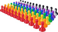 Hestya 96 Pcs Board Game Pawns 8 Colors Plastic Pawn Pieces 1 Inch by Hestya