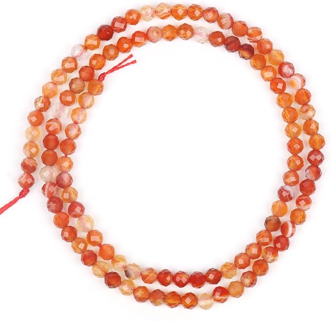 2mm 180pcs Red Agate Tiny Gemstone Beads - Image 3