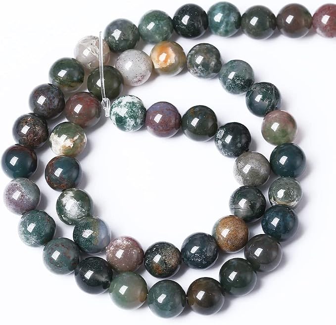 90pcs 4mm Natural Indian Agate Gemstone Beads Smooth Round Loose Spacer Beads - Image 5