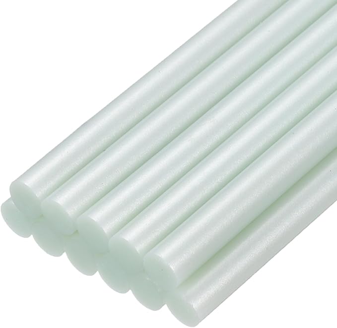 uxcell Mini Hot Glue Sticks for Glue Gun 7mm x 100mm Light Grass Green 12pcs by uxcell