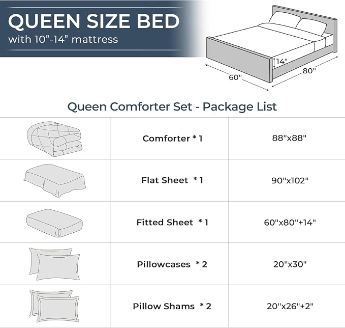 HEVUMYI Linen Queen Comforter Set - Image 8