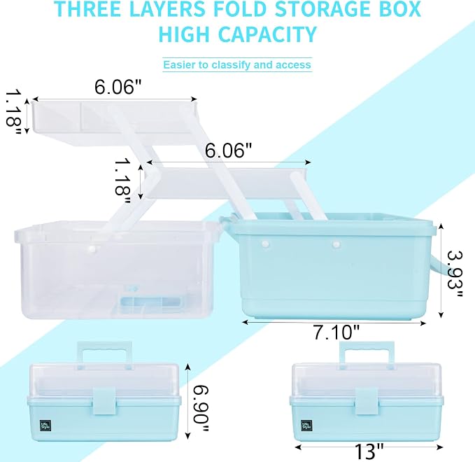 Creahaus 13 inch Art Craft Organizer Storage Box - Image 2