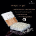 BEADNOVA 5mm Jump Rings for Jewelry Making Silver Open Jump Rings for Earrings - Image 2