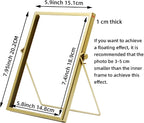 AceList Gold Picture Frames, art or pressed flowers on a desk, shelf or - Image 5