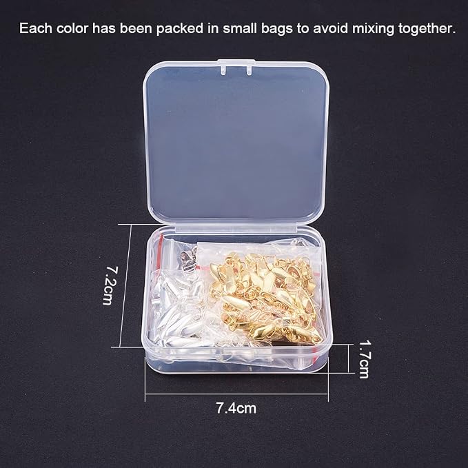PH PandaHall 120 Pieces Brass Pinch Clip Bail Clasp Dangle Charm Bead Pendant - Image 7