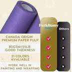 PerkHomy Purple Kraft Paper Roll 48" x 3 - Image 2