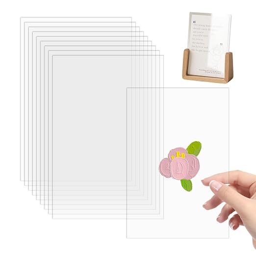 10pcs Clear Acrylic Perspex Sheets, Transparent Acrylic Sheet, 1mm Thick 10 x by Xiaokeis