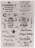 Congratulations Blessing Words Clear Stamps Silicone Stamp Cards - Image 3