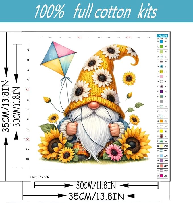 Gnome Stamped Cross Stitch Kits - Image 2