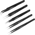 TOWOT 5 PCS Precision Tweezers Set, Premium Anti-static Stainless Steel by TOWOTPrecisionTool