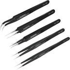 TOWOT 5 PCS Precision Tweezers Set, Premium Anti-static Stainless Steel by TOWOTPrecisionTool