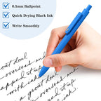 Piochoo Pens, 8 Pack Black Ink Gel Pens Ballpoint Smooth Writing Pens - Image 7