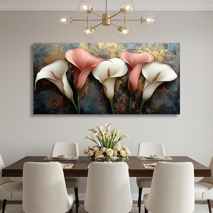ZESTRILIA Luxury Calla Lily Canvas Wall Art, Modern Minimalist Glam Elegant - Image 7