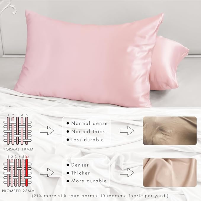 PROMEED 23 Momme Silk Pillowcase 2 Pack - Image 4