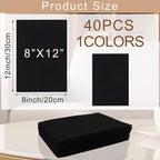 40 Pcs Stiff Felt Fabric Sheet for Crafts, 1mm Thick and 8”x12”Black Felt - Image 2