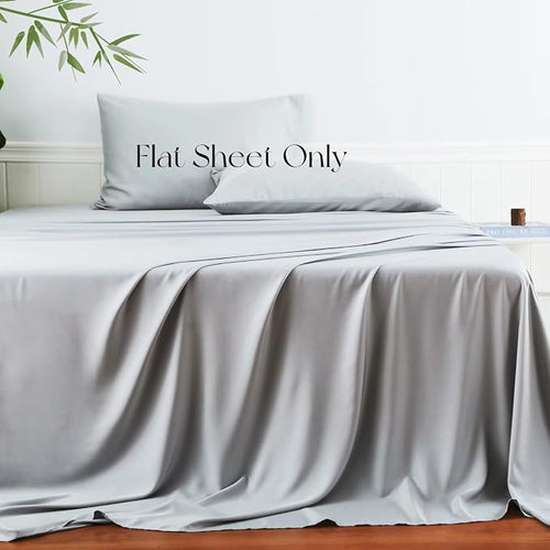 Bamboo Viscose Flat Sheets Only, 400 Thread Count Sateen Weave Twin Size Flat - Image 2