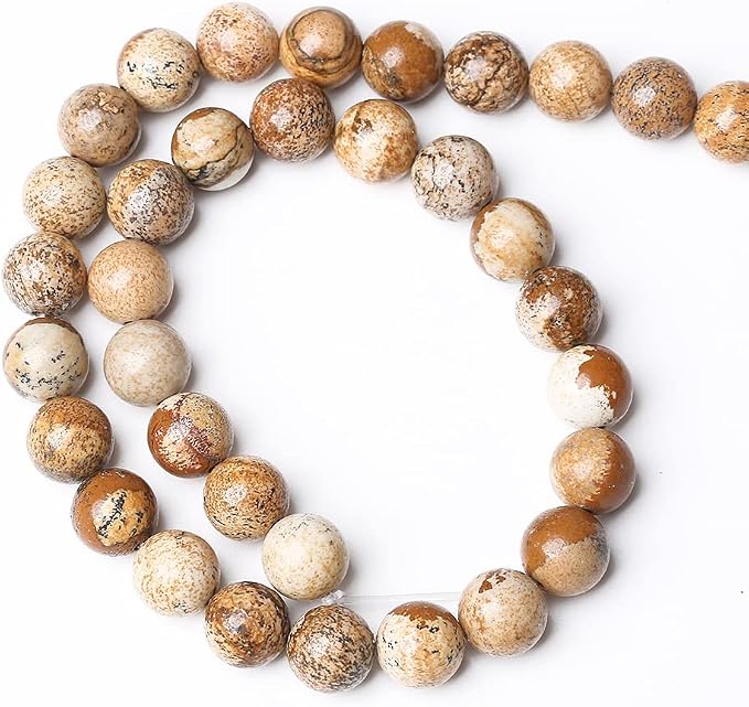4mm 90pcs Natural Picture Jaspers Stone Beads Round Smooth Gemstones Loose - Image 5