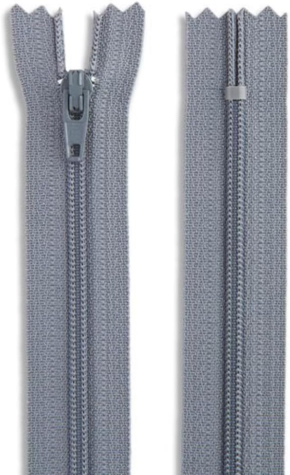 Dark Grey 36" Nylon Coil Zipper Non-Separating Closed End – Replacement Zipper - Image 3