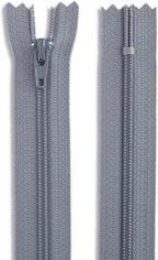 Dark Grey 14" Nylon Coil Zipper Non-Separating Closed End – Replacement Zipper - Image 3