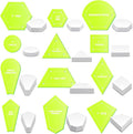 Cinnvoice 612 Pcs Patchwork Paper EPP English Piecing Supplies 12 Shapes by Cinnvoice