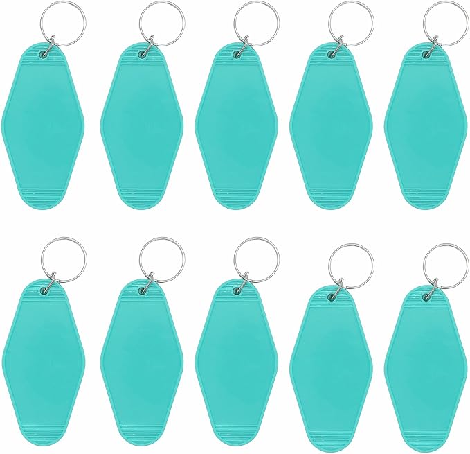 10pcs Blank Hotel Keychains Bulk Vintage Motel Keychain Vinyl HTV printing by Nwsrayu