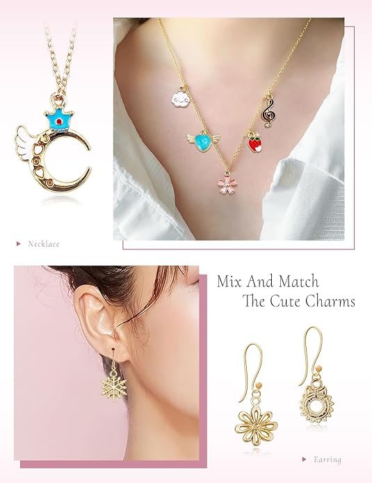 JIALEEY 300Pcs Assorted Gold-Plated Enamel Charms - Image 5
