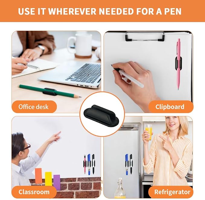 40 PCS Adhesive Pencil Holders for Desk, Silicone Pencil Holder - Image 5