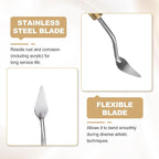 HARFINGTON Palette Knife Painting Tool 1.73" x 0.63" Stainless Steel Teardrop - Image 4
