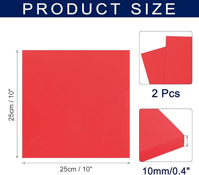 MECCANIXITY Foam Sheets Crafts 10x10 Inch 10mm EVA Craft Foam Paper Foam Sheets - Image 2