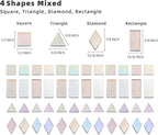Lanyani Iridescent Mosaic Tiles 200 Pieces Bulk Stained Glass Tile - Image 3