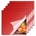 5 Pcs 12 x12 Inch Red Acrylic Mirror Sheet, 1/8 Inch Thick Opaque Glossy Mirror by CEUQIESO