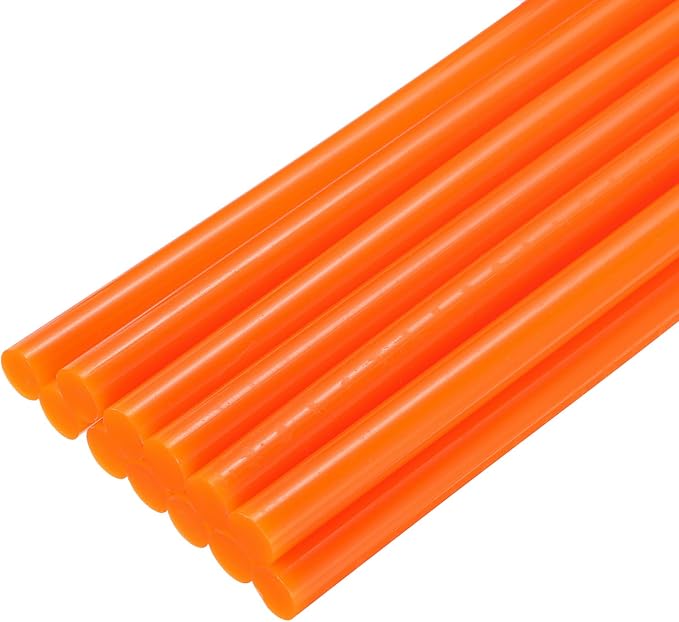 uxcell Mini Hot Glue Sticks for Glue Gun 11mm x 200mm Orange 12pcs by uxcell
