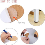 80 Pack Self-Adhesive Cork Coasters Round - Image 6
