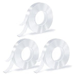 3 Rolls Double Sided Tape, Nano Tape, Transparent Adhesive Tape, Traceless by SUTOUG