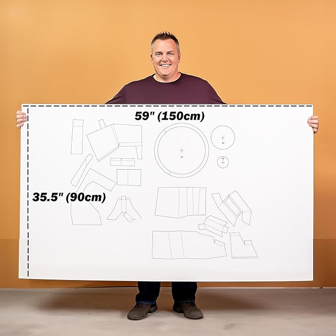 MEARCOOH EVA Foam Cosplay White 3mm Thick Large 35.5" x 59" Sheet Premium High - Image 5