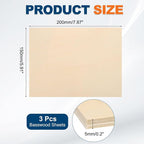 MECCANIXITY 3 Pcs Basswood Sheets 8 x 6 x 3/16 Inch Unfinished Wood Boards - Image 2