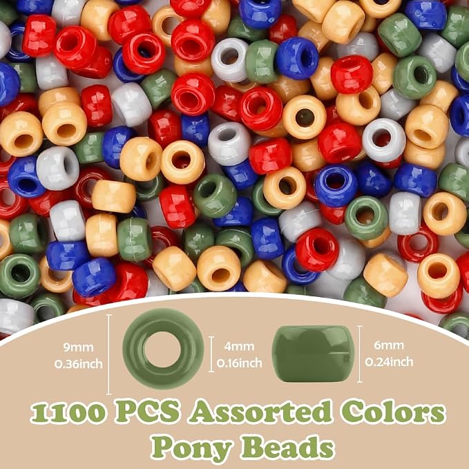 QPIXVB 1100PCS Pony Beads, Beads - Image 2