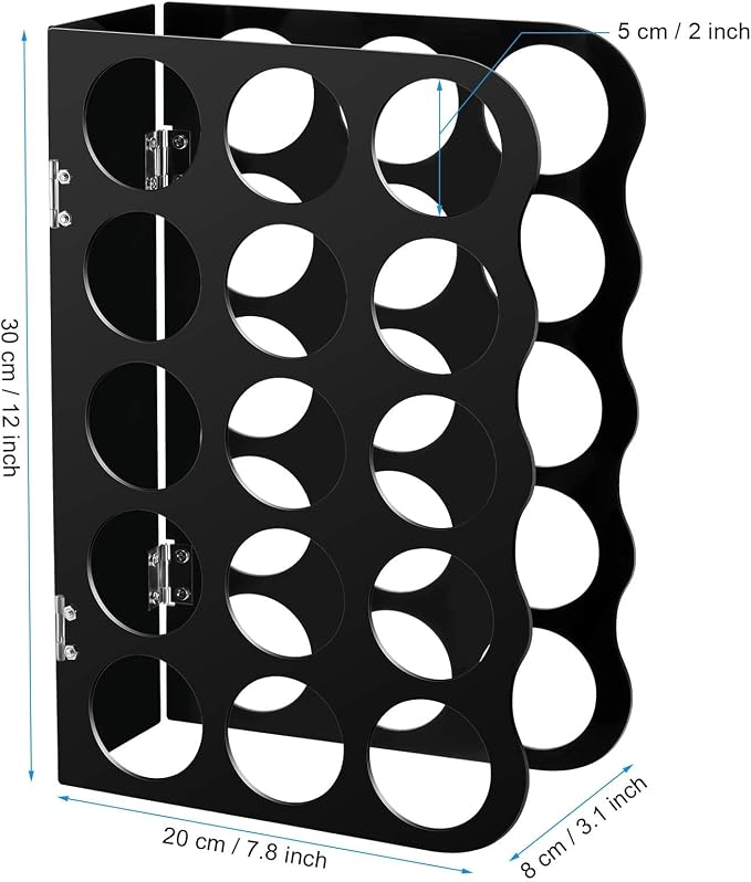 Outus Vinyl Storage Rack Acrylic 15 Holes Vinyl Roll Holder Craft Paper Storage - Image 3