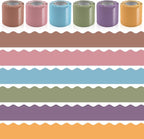6 Rolls 196.8 Ft Boho Bulletin Board Borders by Bermoge