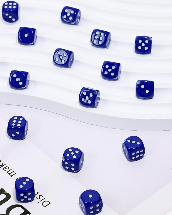 Tupalizy 10mm Acrylic Dice Beads Small 6 Sided Dice Charms - Image 3