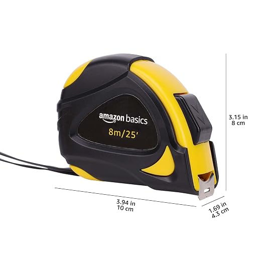Amazon Basics Self-Locking Tape Measure, Accurate Dual Scale inch/metric - Image 6