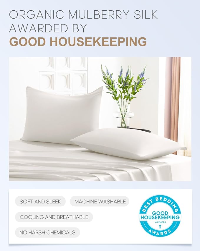 THXSILK 100% Pure Mulberry Silk Pillowcase - Image 7