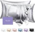 100% Silk Pillow Cases 2 Pack Standard Size Mulberry Silk Pillowcase Set of 2 by WLOSJ