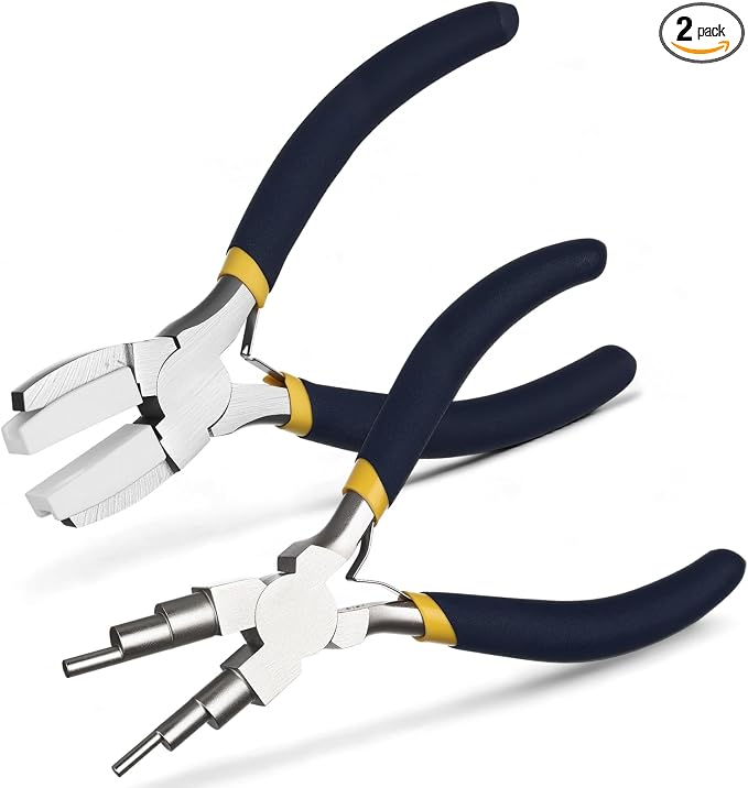 Mudder 2 Pieces Jewelry Making Tool Bail Making Pliers 6 in 1 Jewelry Wire by Mudder