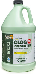 Instant Power Eco Clog Preventer - Enzyme Drain Cleaner Liquid and Deodorizer for Sink, Shower, Toilet, Garbage Disposal Cleaner, Bio-Based Drain Defense, Smell Remover and Odor Eliminator - 1 Gallon