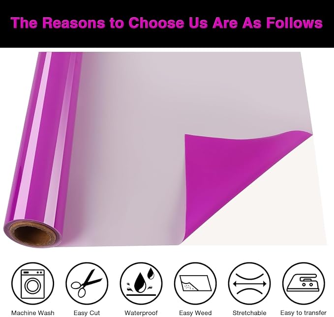 TORC Purple Puff 3D HTV Vinyl Heat Transfer, Silhouette | DIY Crafts, Apparel - Image 2
